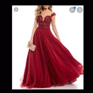 Glamour By Terani Couture Floor Length Prom Dress